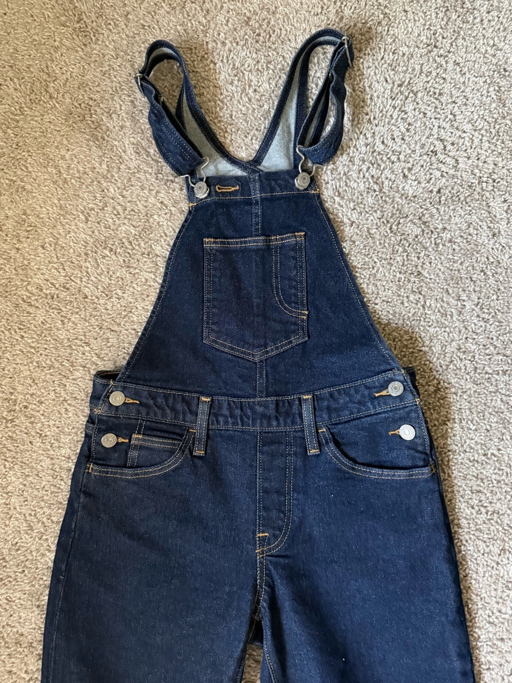 Levi's Dark Indigo Denim Women's Bib Overalls